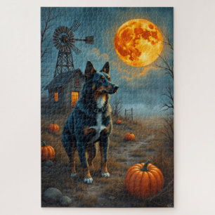 Puzzle Œuvre d'art Halloween de la ferme hantée de Blue H