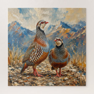 Puzzle Œuvre d'art représentant un couple de perdrix chuk
