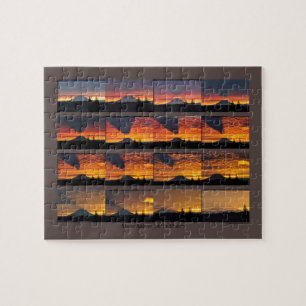 Puzzle of Mount Rainier with its Shadow