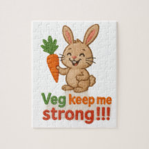 Puzzle of Rabbit with vegie