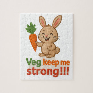 Puzzle of Rabbit with vegie