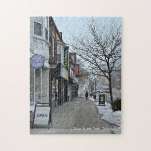 Puzzle of Winter in Bloor Street West, Toronto