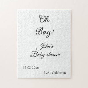 Puzzle oh garçon fille baby shower ajouter nom date année