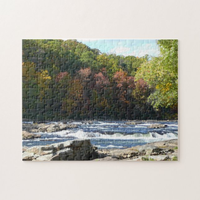 Puzzle Ohiopyle River Rapids à l'automne Pennsylvanie Aut (Horizontal)