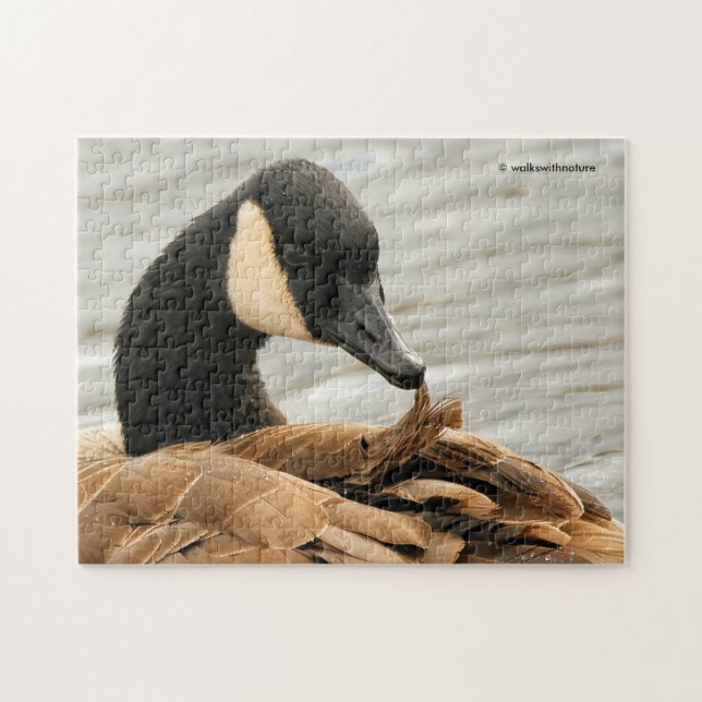 Puzzle Oie du Canada sur le lac (Horizontal)