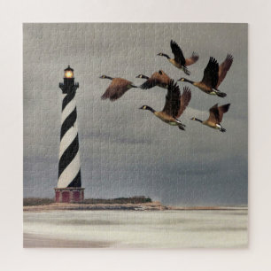 PUZZLE OIES AU PHARE DU CAP HATTERAS