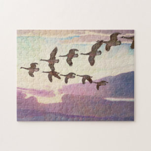 Puzzle Oies du Canada au printemps par Newell Convers Wye
