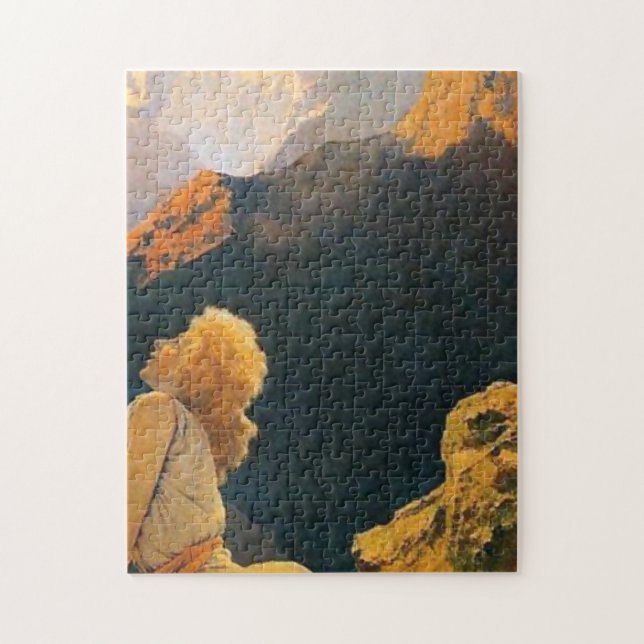 Puzzle Oies sauvages Par Maxfield Parrish (Vertical)