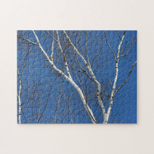 Puzzle Oiseau blanc contre le ciel bleu