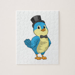 Puzzle Oiseau comme marié avec ruban