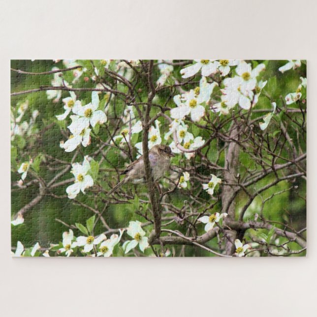 Puzzle Oiseau dans un Dogwood Tree (Horizontal)