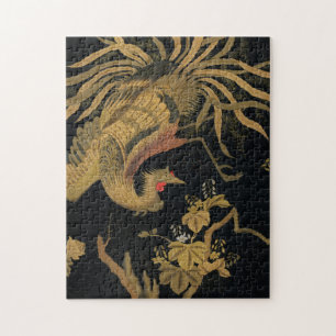 Puzzle Oiseau de coq d'or Classique japonais Antique