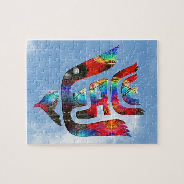 Puzzle Oiseau de paix (Horizontal)