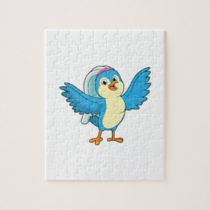 Puzzle Oiseau en mariée avec Voile
