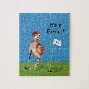 Puzzle Oiseau humoristique jouant au golf