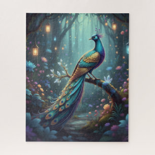 Puzzle Oiseau Mystique Majestueux dans la Forêt Enchantée