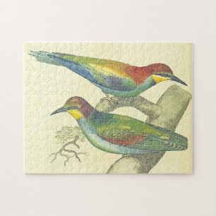 Puzzle Oiseaux à look vintage perchés sur des branches d'