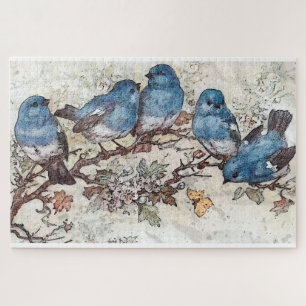 Puzzle Oiseaux bleus