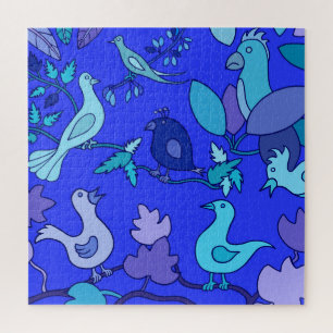 Puzzle Oiseaux Bleus