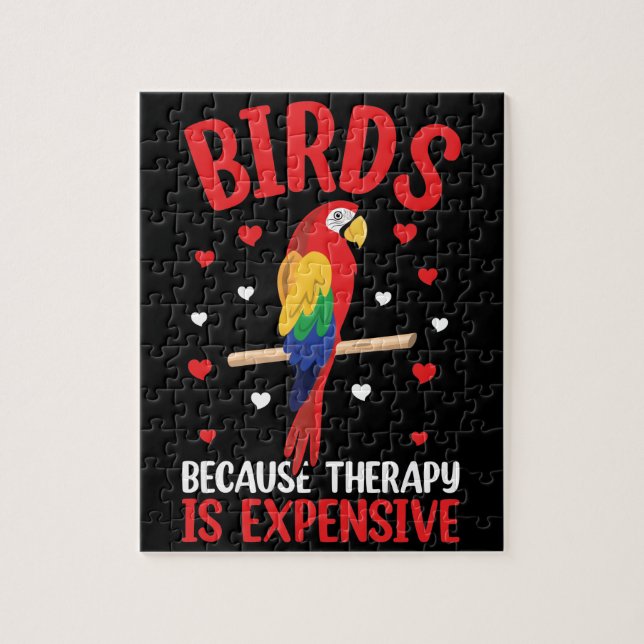 Puzzle Oiseaux Parce Que La Thérapie Est Coûteuse Perroqu (Vertical)