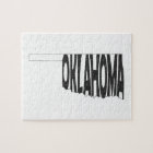 Oklahoma Nom de l'État Mot Art Noir