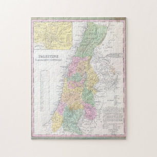 Puzzle Old 1836 Historic State of Palestine Map