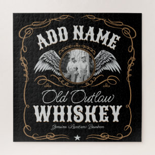 Puzzle Old Moonshine Whiskey Label ADD PHOTO Family Name