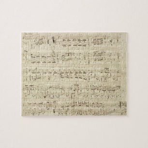 Puzzle Old Music Notes - Chopin Music Sheet