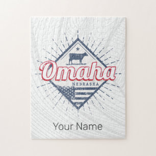 Puzzle Omaha City Nebraska États-Unis Vintage USA