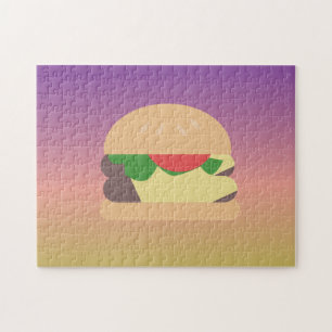 Puzzle Ombre Burger Coloré Amour Foodie Arc-en-ciel