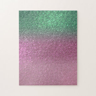Puzzle Ombre Parties scintillant rose Berry Vert Sirène