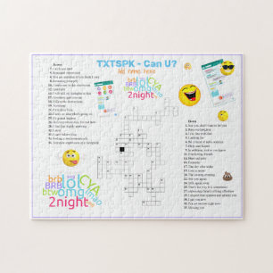 Puzzle OMG TEXTE PARLER mot-clé Emoji Fun Urban Slang