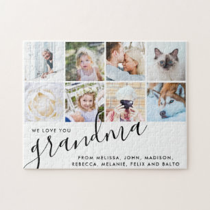 Puzzle On T'Aime GrandMa ! Cadeau photo personnalisé