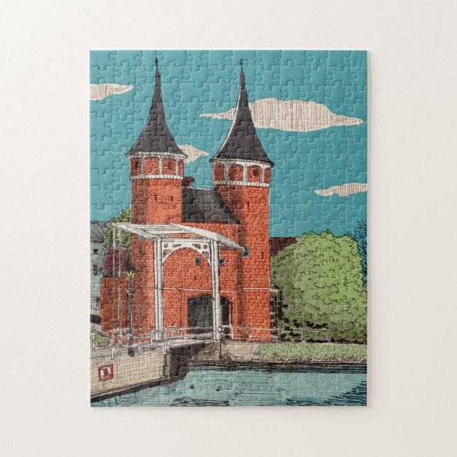 Puzzle Oosterpoort Porte Est Delft Pays-Bas (Vertical)