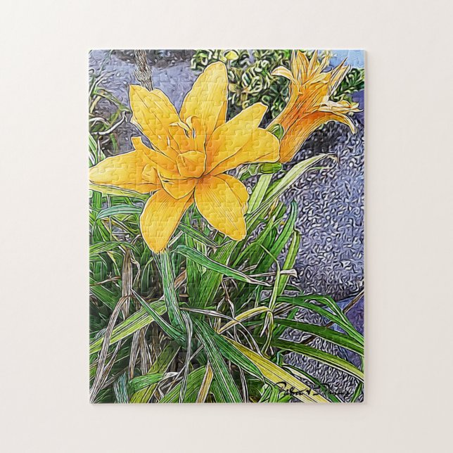 Puzzle Orange Bloom et Bud (Vertical)