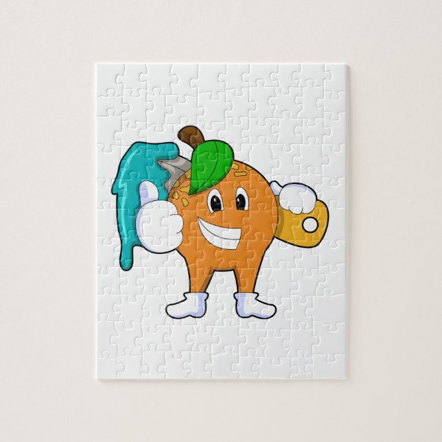 Puzzle Orange comme Peintre avec pinceau (Vertical)
