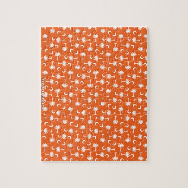 Puzzle Orange de drapeau de lune de Palmetto de la (Vertical)