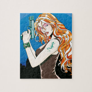 Puzzle Orange de fille d'arme à feu