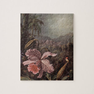 Puzzle Orchidée et colibri par Martin Johnson Heade