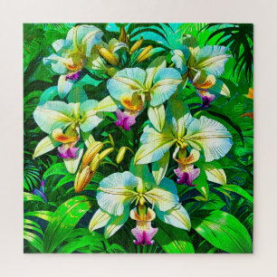 Puzzle Orchidée tropicale dynamique