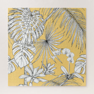 Puzzle Orchidées tropicales : Engraving Vintage Motif
