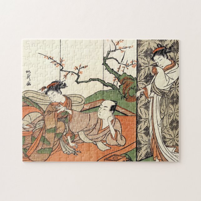 Puzzle Oriental japonais geisha maiko ukiyo-e art (Horizontal)