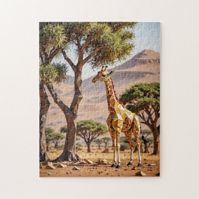 Puzzle Origami Giraffe Safari Thème (Vertical)