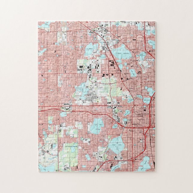 Puzzle Orlando la Floride Map (1995) (Vertical)