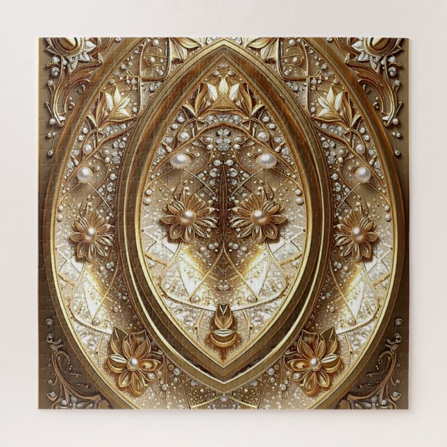 Puzzle orné doré (Vertical)