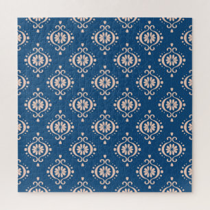 Puzzle Ornement damassé Ikat Géométrique