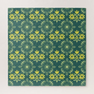 Puzzle Ornement floral, motif élégant sans soudure.