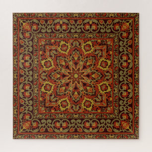 Puzzle Ornement floral oriental avec motif de cadre