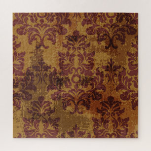 Puzzle Ornement vintage, texture rococo baroque.
