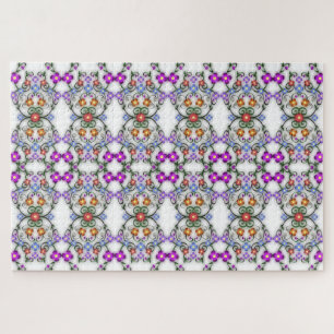 puzzle ornemental des fleurs